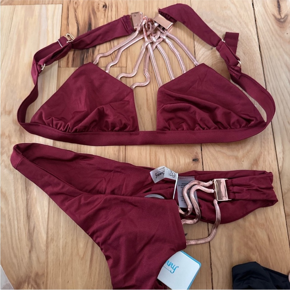 Beach Bunny Red and Orange Bikini Swim